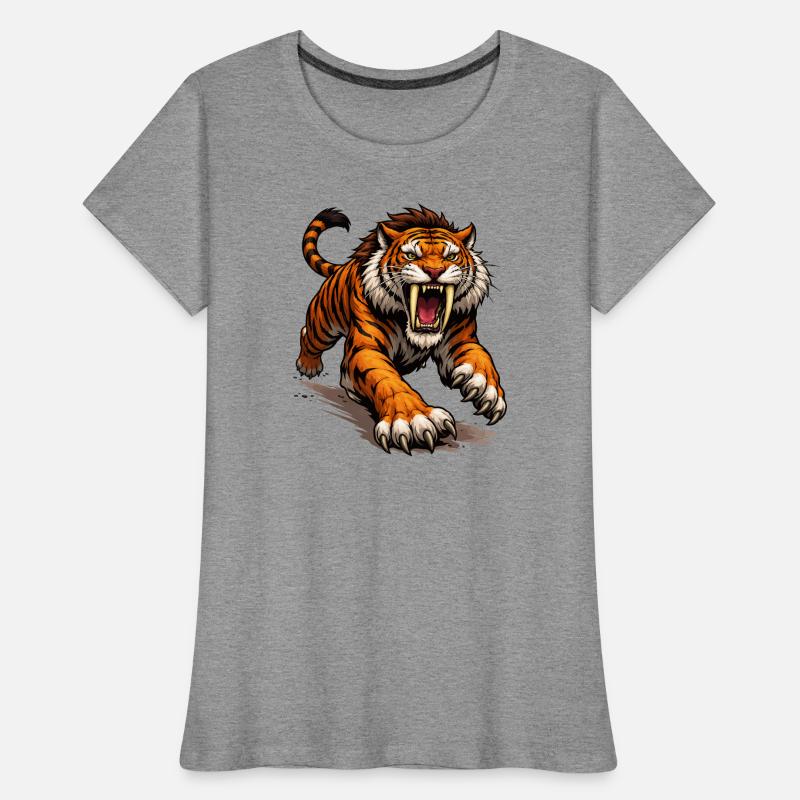 Comic Tiger Attack Women's Premium Organic T-Shirt
