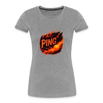 Ping Pong - Tennis de Table - Women's Premium Organic T-Shirt - heather grey - Front - Mia (176cm)