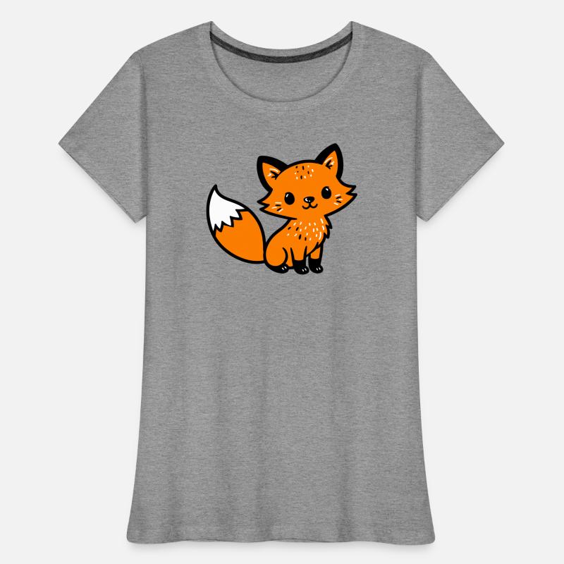Fox Cute Comic T-shirt bio Premium Femme
