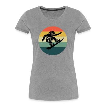 In a nutshell: snowboard for women - Women's Premium Organic T-Shirt - heather grey - Front - Mia (176cm)