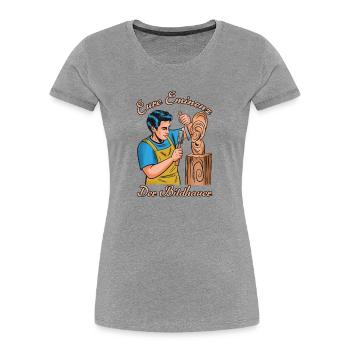 Eure Eminenz Der Bildhauer - Frauen Premium Bio T-Shirt - Grau meliert - Vorne - Mia (176cm)