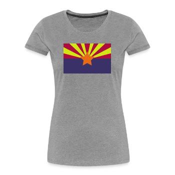 Arizona flag - Women's Premium Organic T-Shirt - heather grey - Front - Mia (176cm)