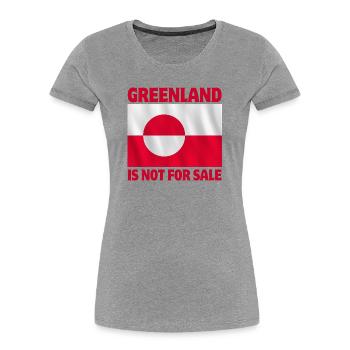Greenland, Groenland, arctique, Nuuk - T-shirt bio Premium Femme - gris chiné - Devant - Mia (176cm)