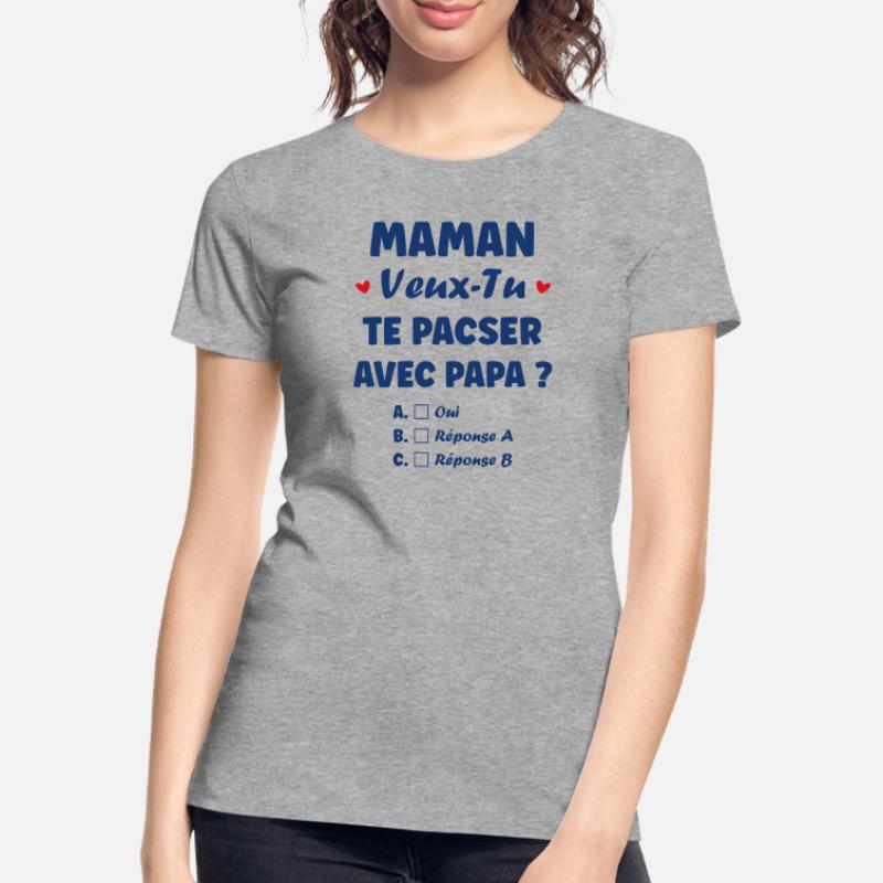 Mama, willst du eine eingetragene Lebenspartnerschaft mit Papa eingehen? Frauen Premium Bio T-Shirt