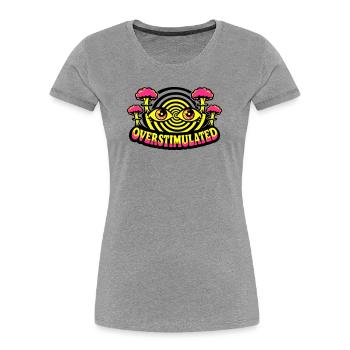 Overstimulated Psychedelic Eyes - Women's Premium Organic T-Shirt - heather grey - Front - Mia (176cm)