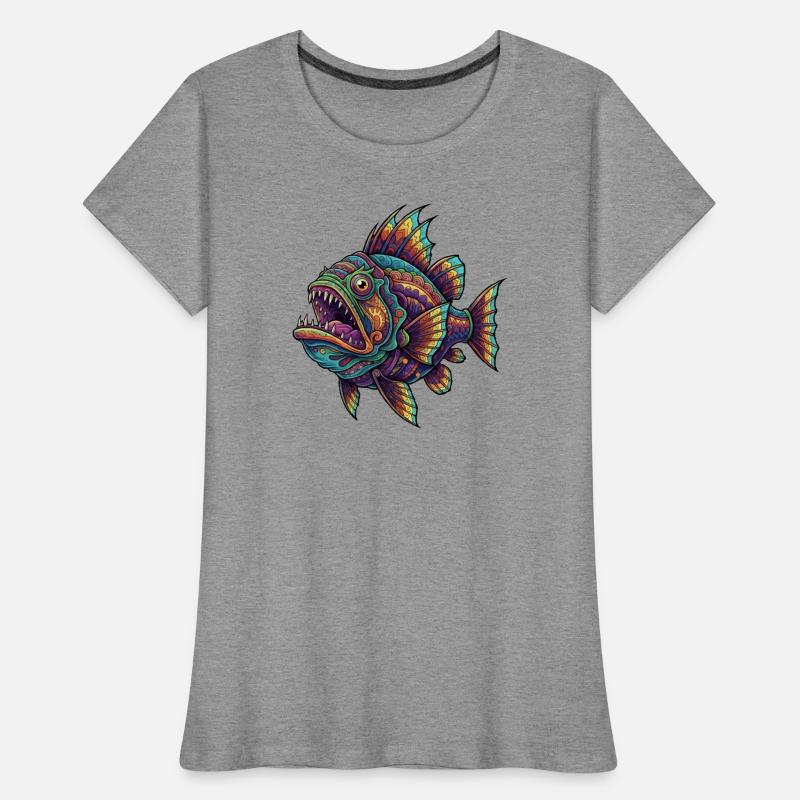 Rainbow Fish with Pattern Women's Premium Organic T-Shirt
