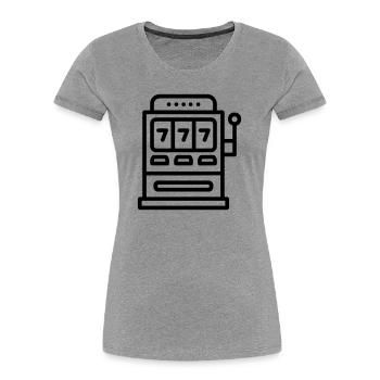 casino - Women's Premium Organic T-Shirt - heather grey - Front - Mia (176cm)