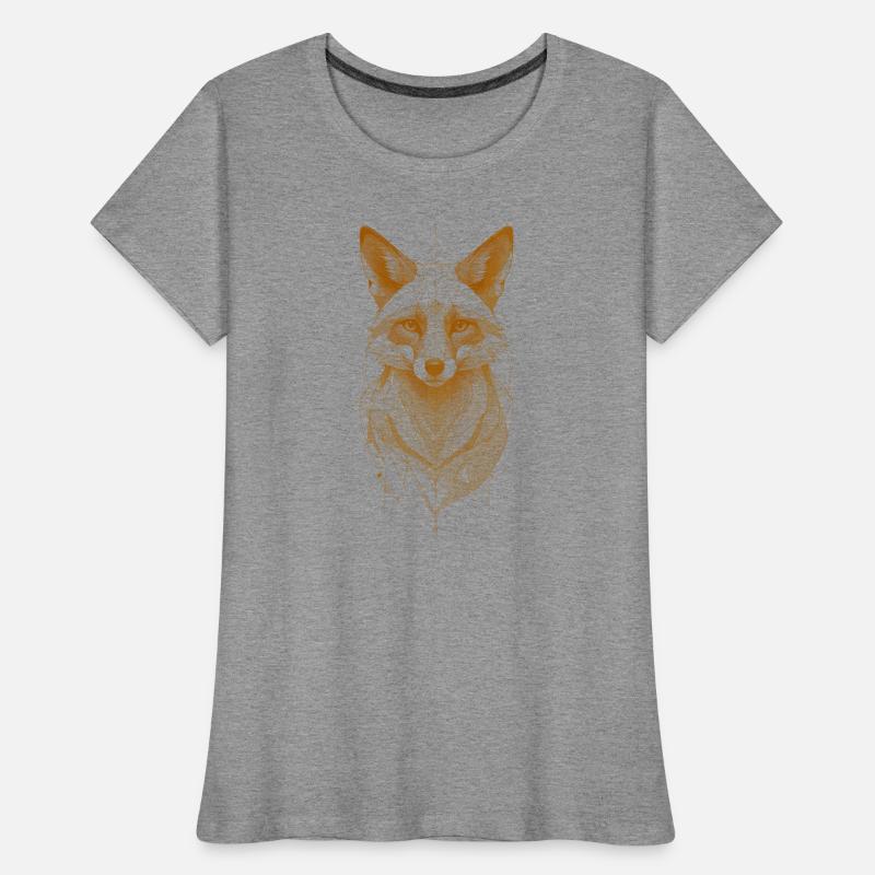 Wolfkopf mit Mandala-Krone Frauen Premium Bio T-Shirt