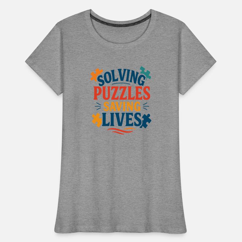 Forensic Nurse Practitioner Puzzles Saving Lives Women's Premium Organic T-Shirt