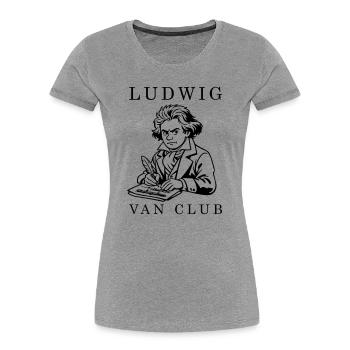 Beethoven - Women's Premium Organic T-Shirt - heather grey - Front - Mia (176cm)