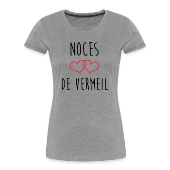 Vermeil wedding 45 years of marriage - Women's Premium Organic T-Shirt - heather grey - Front - Mia (176cm)
