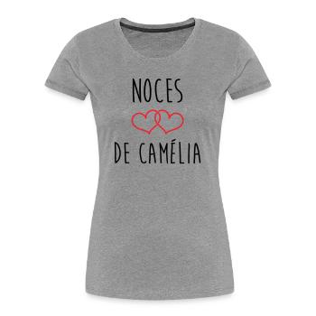 Camellia's Wedding 51 years of marriage - Women's Premium Organic T-Shirt - heather grey - Front - Mia (176cm)