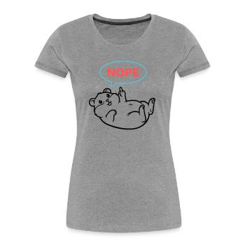Hamster Nope Comic Farbig - Frauen Premium Bio T-Shirt - Grau meliert - Vorne - Mia (176cm)