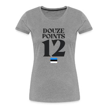 Twelve Points Eurovision Estonia - Women's Premium Organic T-Shirt - heather grey - Front - Mia (176cm)