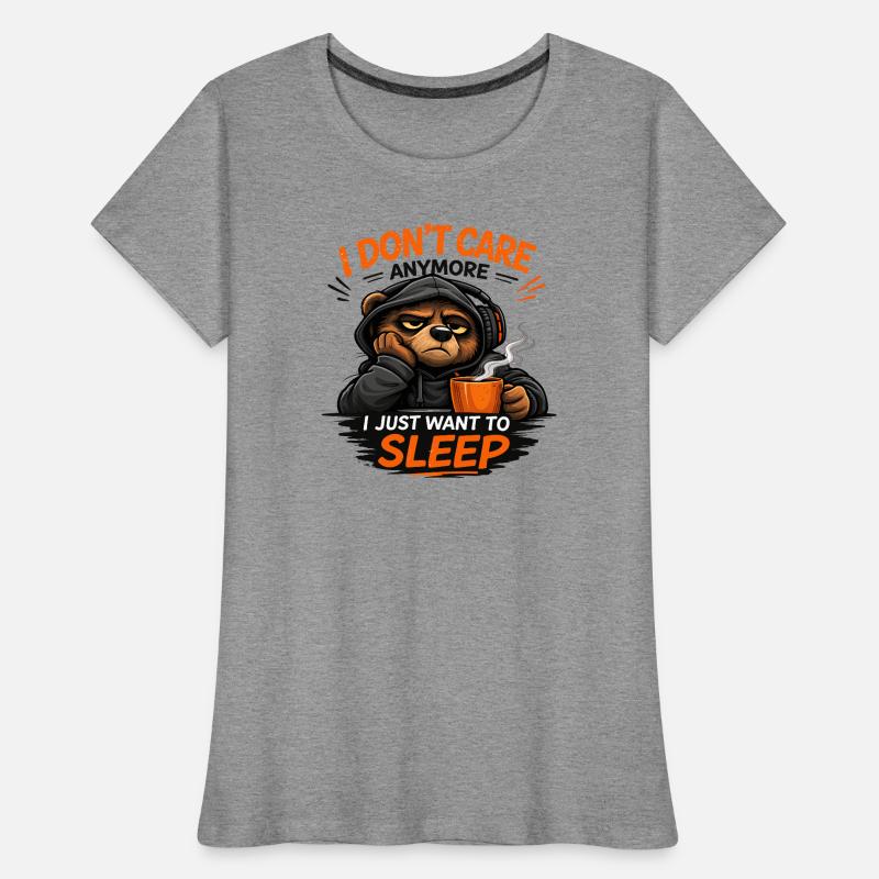 Grumpy Bear Schlaf-Tee Design Frauen Premium Bio T-Shirt