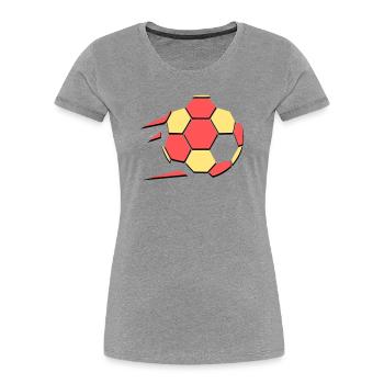 Football Fan 2026 Action - Women's Premium Organic T-Shirt - heather grey - Front - Mia (176cm)
