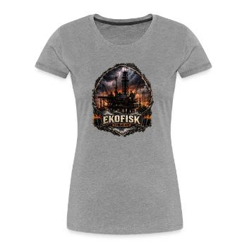 Ecofisk Oil Field Storm Design - Women's Premium Organic T-Shirt - heather grey - Front - Mia (176cm)