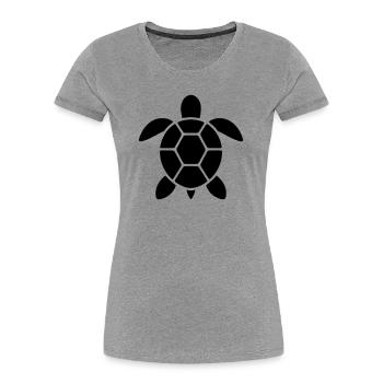 Turtle - Women's Premium Organic T-Shirt - heather grey - Front - Mia (176cm)