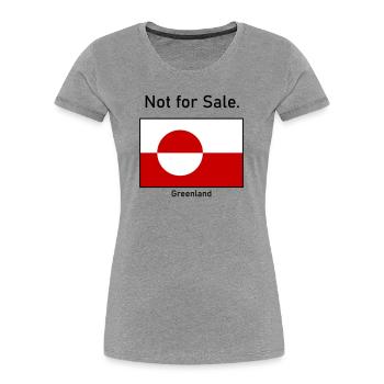 Not for Sale - Greenland Grönland Flagge Flag - Frauen Premium Bio T-Shirt - Grau meliert - Vorne - Mia (176cm)