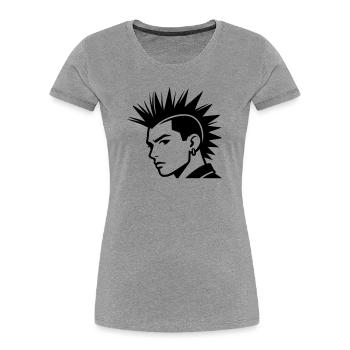 Punk - Women's Premium Organic T-Shirt - heather grey - Front - Mia (176cm)