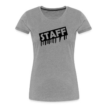 Personnel - T-shirt bio Premium Femme - gris chiné - Devant - Mia (176cm)