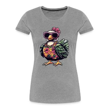 Turkey Comic Holiday - Women's Premium Organic T-Shirt - heather grey - Front - Mia (176cm)