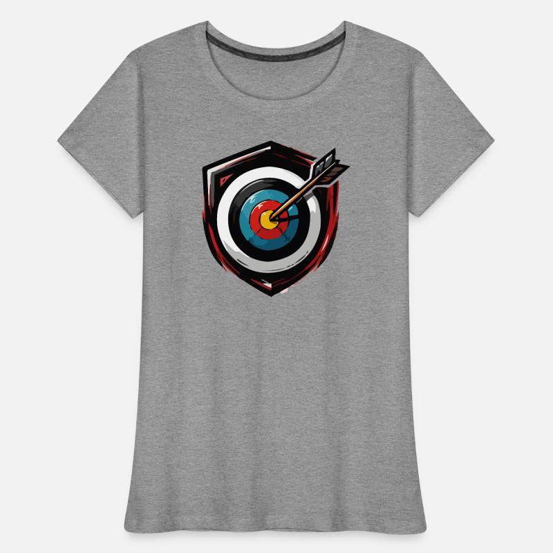 La flèche touche le centre dans le centre du centre T-shirt bio Premium Femme