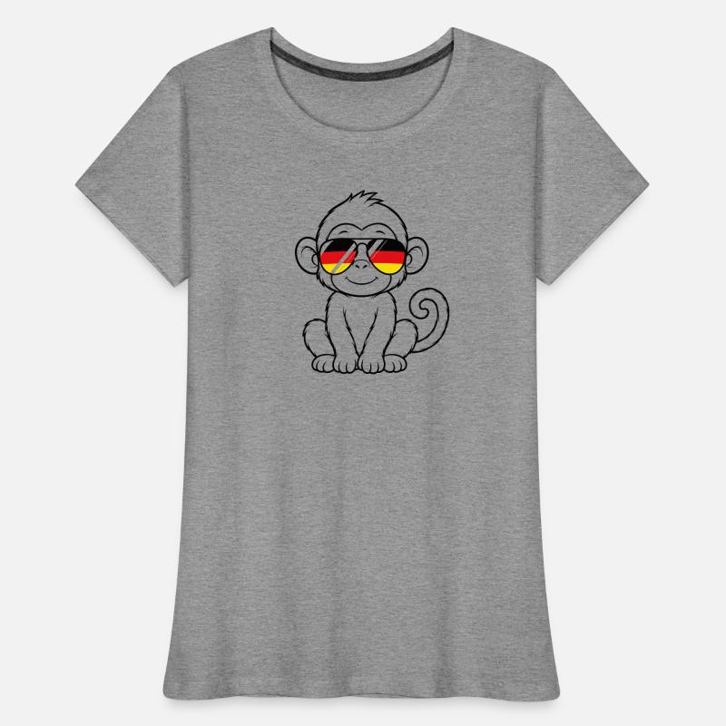 German flag monkey german Germany monkey Women's Premium Organic T-Shirt