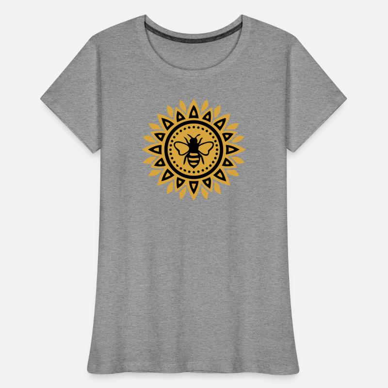 Mandala Bee Boho Yoga Beekeeping Bees Women's Premium Organic T-Shirt