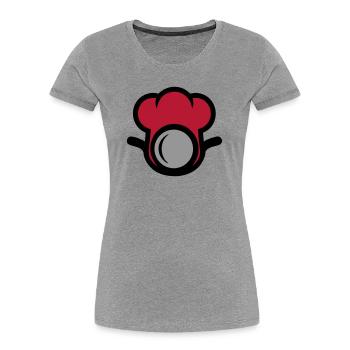 Chef's Hat Restaurant Chef Catering - Women's Premium Organic T-Shirt - heather grey - Front - Mia (176cm)