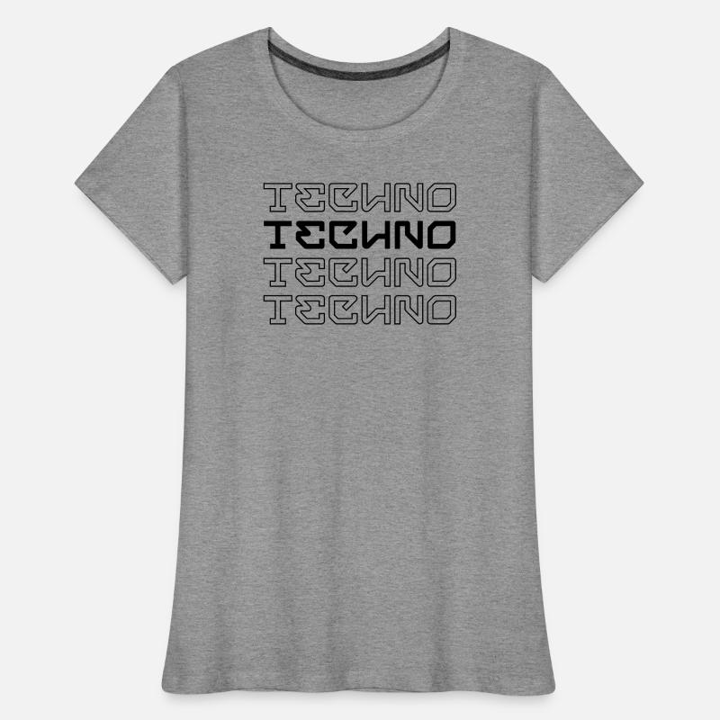 Conception de logo en typographie techno-moderne T-shirt bio Premium Femme