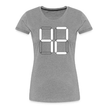 NUMBER 42 Forty-Two Gift Digital - Women's Premium Organic T-Shirt - heather grey - Front - Mia (176cm)