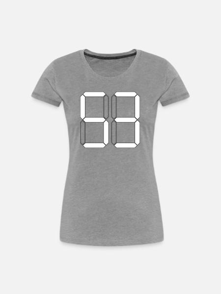 NUMMER 53 Dreiundfünfzig Geschenk Digital - Frauen Premium Bio T-Shirt - Grau meliert