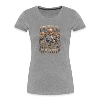 Founding Father George Washington, July 4 - Women's Premium Organic T-Shirt - heather grey - Front - Mia (176cm)