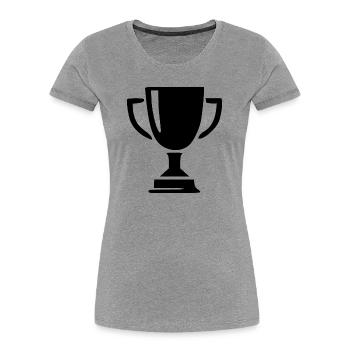 Cup Victory Gift Sportsman - Women's Premium Organic T-Shirt - heather grey - Front - Mia (176cm)