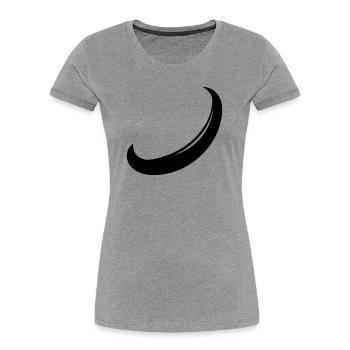 boomerang - Women's Premium Organic T-Shirt - heather grey - Front - Mia (176cm)