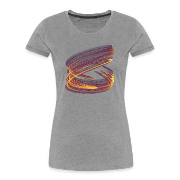 Light Vortex of Chaos – Strange Attractor - Women's Premium Organic T-Shirt - heather grey - Front - Mia (176cm)