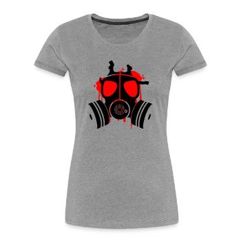 death is everywhere - Women's Premium Organic T-Shirt - heather grey - Front - Mia (176cm)