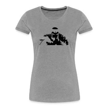 welder - Women's Premium Organic T-Shirt - heather grey - Front - Mia (176cm)