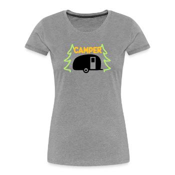 Camper - ready for vacation - Women's Premium Organic T-Shirt - heather grey - Front - Mia (176cm)