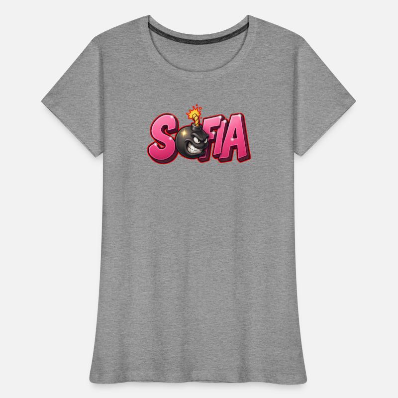 Sofia Graffiti Name Bomb Graffité 3D Women's Premium Organic T-Shirt