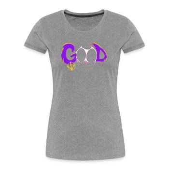 Good - Women's Premium Organic T-Shirt - heather grey - Front - Mia (176cm)