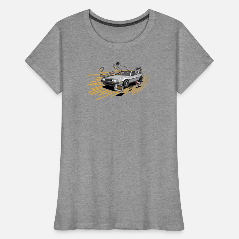 Delorean Oldtimer Youngtimer Retro Future yellow Women's Premium Organic T-Shirt