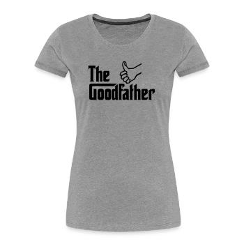 Le bon père drôle Cadeau de naissance de la fête des pères - T-shirt bio Premium Femme - gris chiné - Devant - Mia (176cm)