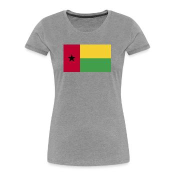 Guinea Bissau National Flag - Women's Premium Organic T-Shirt - heather grey - Front - Mia (176cm)