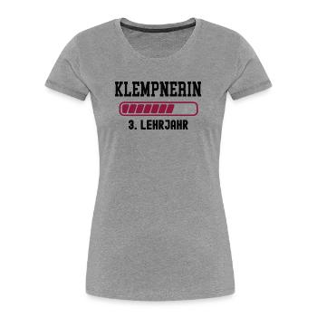 Apprenticeship as a plumber 3rd year as a plumber - Women's Premium Organic T-Shirt - heather grey - Front - Mia (176cm)