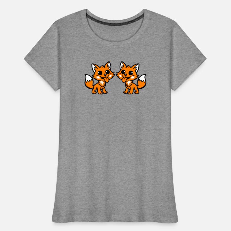 Fuchs Paar Frauen Premium Bio T-Shirt