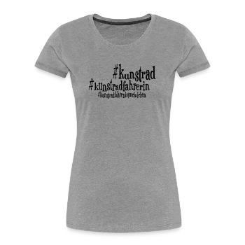 Kunstrad, Kunstradfahren, Hallenradsport - Frauen Premium Bio T-Shirt - Grau meliert - Vorne - Mia (176cm)