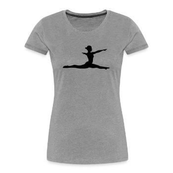 Gymnastic girl - Women's Premium Organic T-Shirt - heather grey - Front - Mia (176cm)
