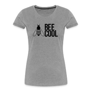 cool - Women's Premium Organic T-Shirt - heather grey - Front - Mia (176cm)